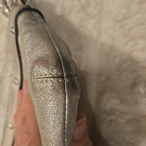 Coach Silver Metallic Women's Wristlet - Picture 6 of 8